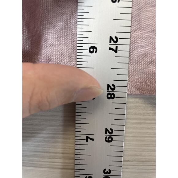 Tahari Shirt Womens 1X Pink 100% Linen V Neck Short Sleeve Lightweight Plus - Picture 4 of 10